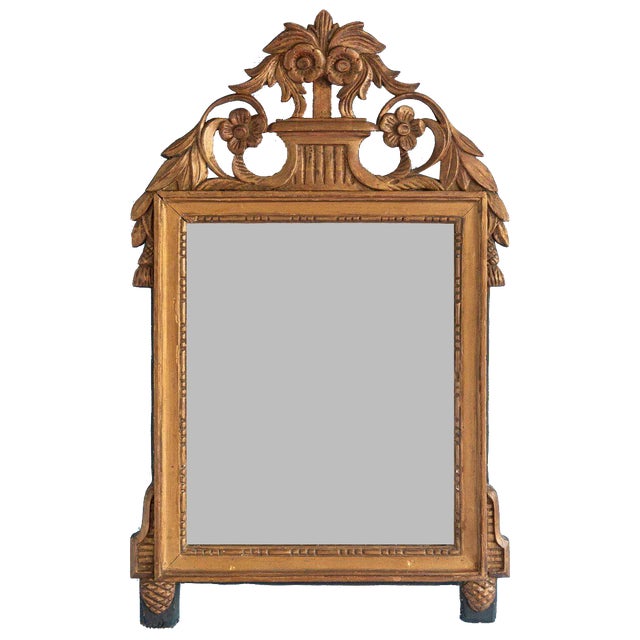 Antique French Giltwood Mirror For Sale