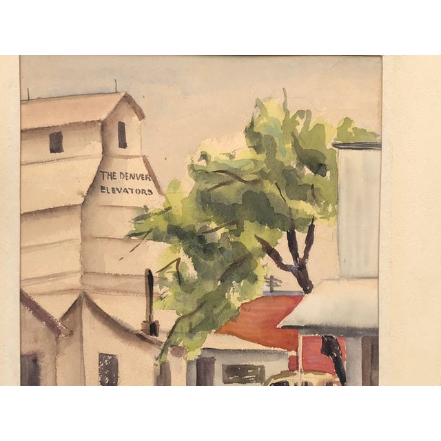American 1930s Regionalist Watercolor Painting For Sale - Image 3 of 4