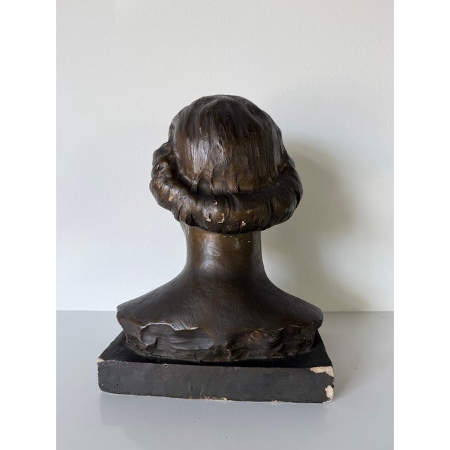 Vintage L. Baldaccini Classical-Style Plaster Woman Bust Sculpture For Sale In Miami - Image 6 of 12