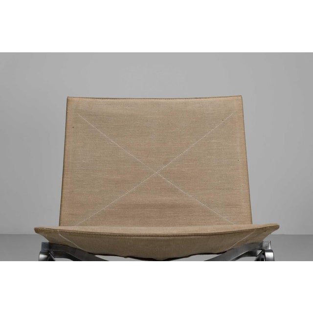 Poul Kjærholm PK22 Chair in Canvas attributed to Poul Kjærholm for EKC, Denmark, 1956 For Sale - Image 4 of 18