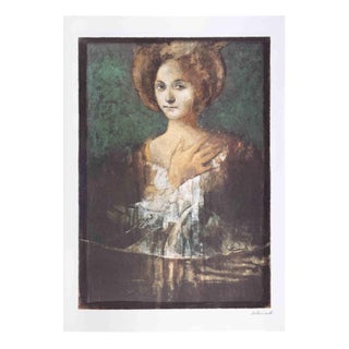Alessandro Kokocinski, Renaissance Woman, Lithograph, 1990s For Sale