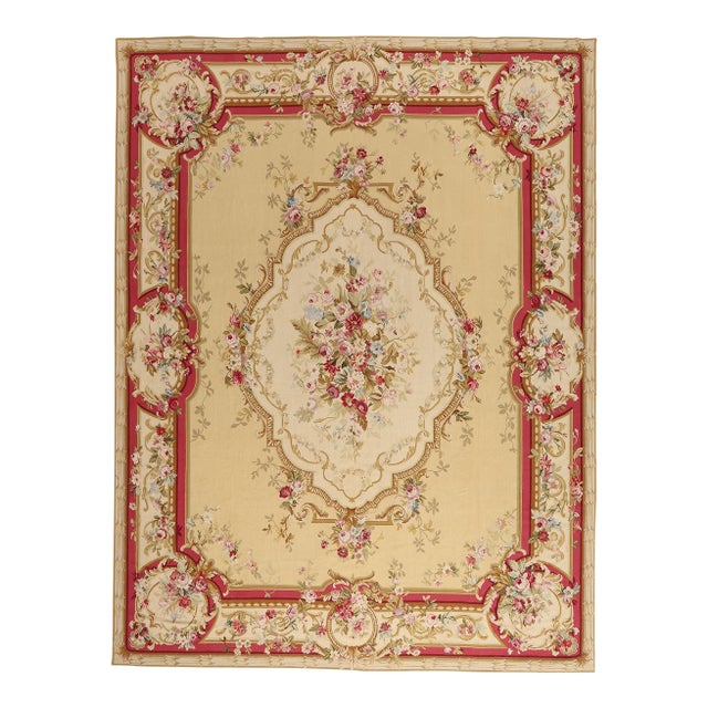 Vintage Chinese Aubusson Rug, 11'08 X 15'05 For Sale