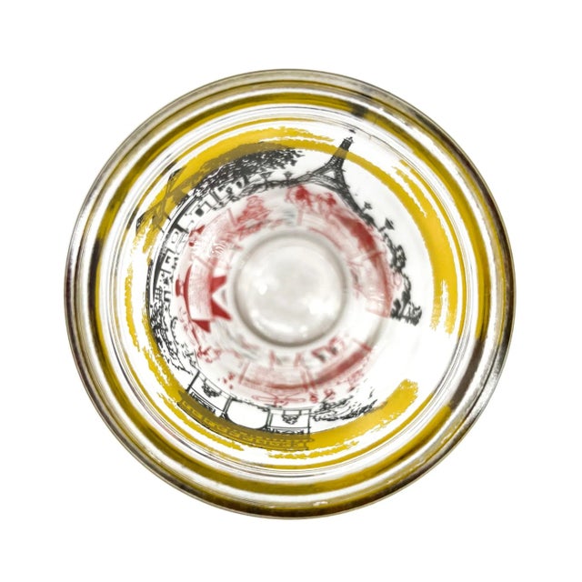 Red Vintage French Style Paris Cocktail Shaker – Eiffel Tower Scene With Recipe Graphics For Sale - Image 8 of 14