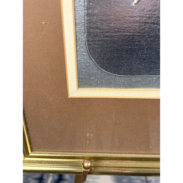 1960s Signed Mid-Century Modern Metal Wall Sculpture Abstract Dancers, Copper & Black, C. 1960s For Sale - Image 5 of 6