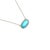 Persian Persian Turquoise Diamond Halo Pendant with Chain 14k WG 8.1 TCW Certified For Sale - Image 3 of 7