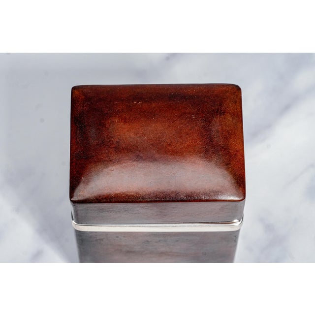 Brown Refined Ralph Lauren Home Purple Label Wood Sterling Silver Storage Box Playing Cards Luxury Decor For Sale - Image 8 of 17