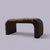 Postmodern Upholstered Waterfall Bench in Faux Suede, 1970s For Sale - Image 4 of 11