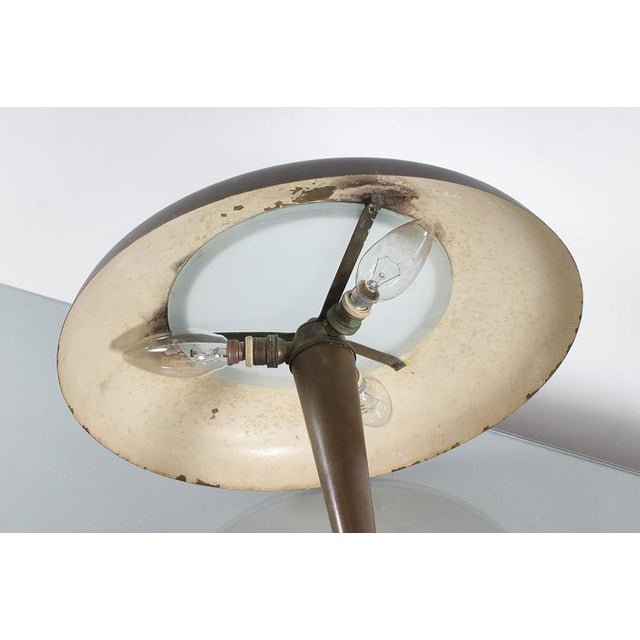 Brown Adjustable Brass and Glass Mod. 143 Table Lamp by O. Torlasco for Lumi, 1950s For Sale - Image 8 of 12