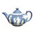 Mid 19th Century Wedgwood Dark Blue Jasperware Teapot For Sale