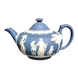 Mid 19th Century Wedgwood Dark Blue Jasperware Teapot
