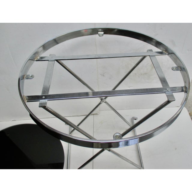 Metal Art Deco Chrome Side Table For Sale - Image 7 of 8