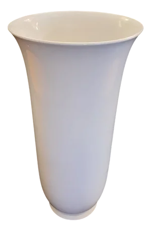 Vintage Flower Vase in White Glazed Porcelain from KPM Berlin, 1980s