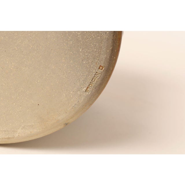 Vintage Green Matte Glaze Botanical Ceramic Planter With Plate by Deanna Nichols For Sale - Image 17 of 18