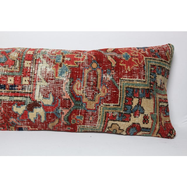 Antique Persian Oriental Heriz Rug Pillow Cover -16'' X 47'' For Sale In Tampa - Image 6 of 8