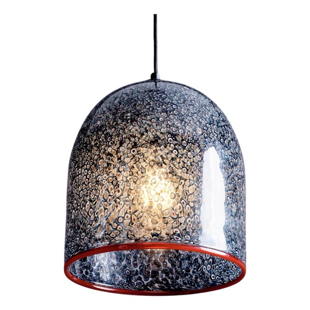 Neverino Murano Glass Pendant Lamp by Gae Aulenti for Vistosi, 1970s For Sale