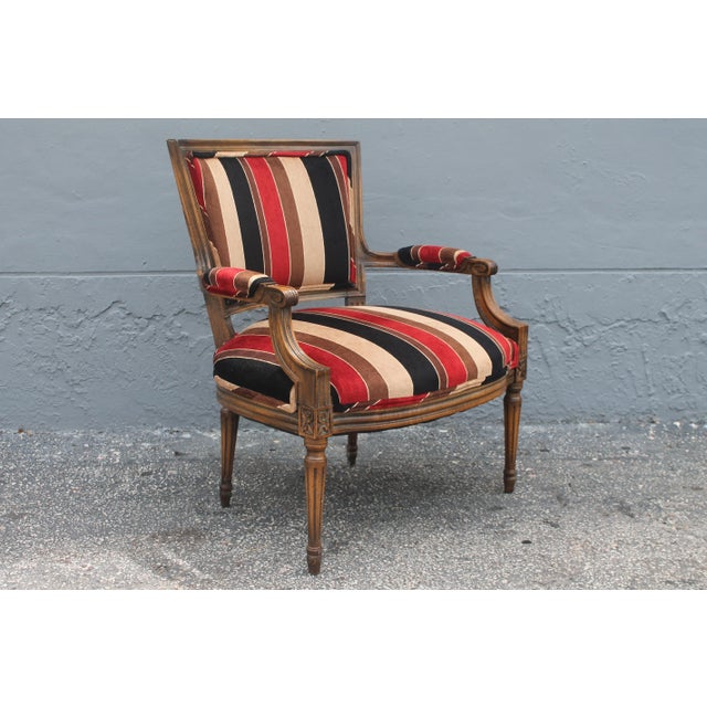 Mid-Century Modern Vintage Modern Upholstered Occasional Armchair For Sale - Image 3 of 9