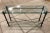 Black Mid-Century Modern Wrought-Iron & Glass Console Sofa Table After Giacometti For Sale - Image 8 of 13