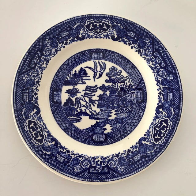 Vintage Blue Willow Luncheon (6) Plates 9.25” Usa For Sale In New York - Image 6 of 8