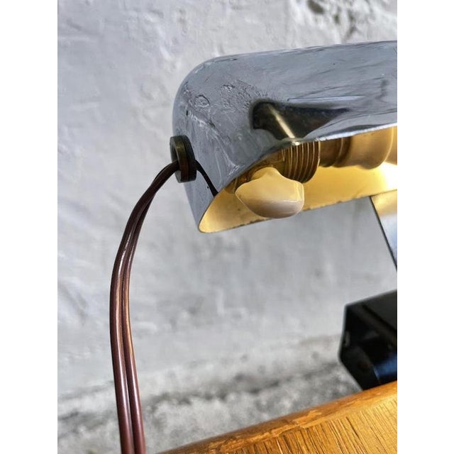 1930s Vintage Art Deco Chrome Desk Lamp, 1930s For Sale - Image 5 of 9