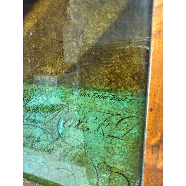 Early 20th Century Antique Birds Eye Maple Frame John Faber Print For Sale In Richmond - Image 6 of 6