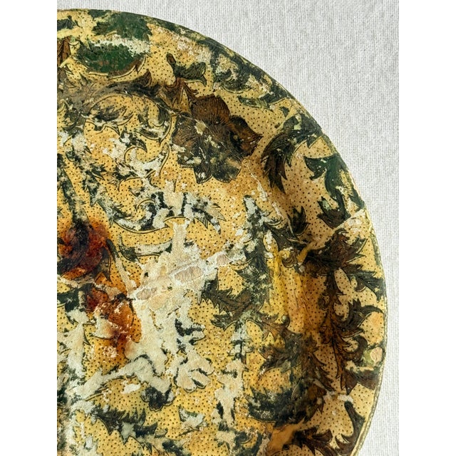 Gold Vintage Mid-Century Paper Mâché Alcohol-Proof Coasters Set of 6 For Sale - Image 8 of 10