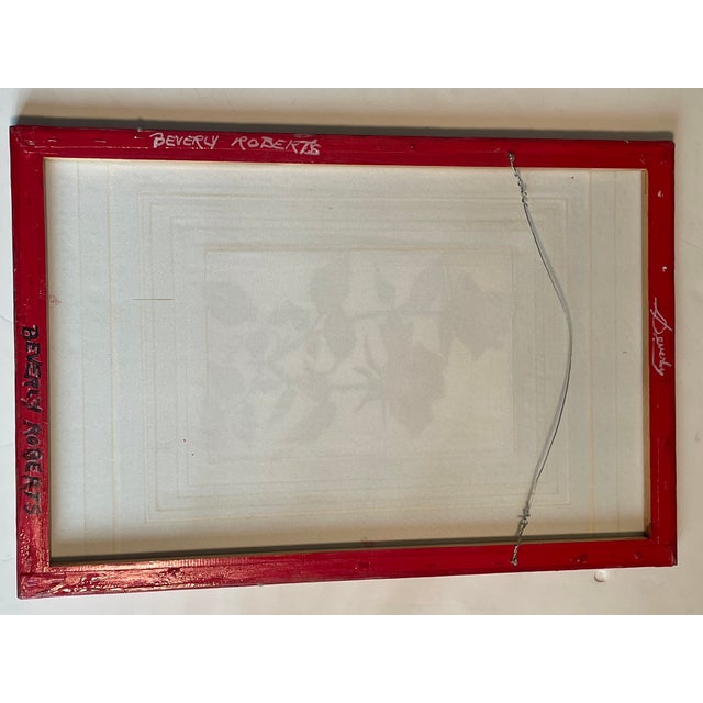 1970s 1970s Unique American Artwork by Beverly Robert’s Red Rose Collage For Sale - Image 5 of 7