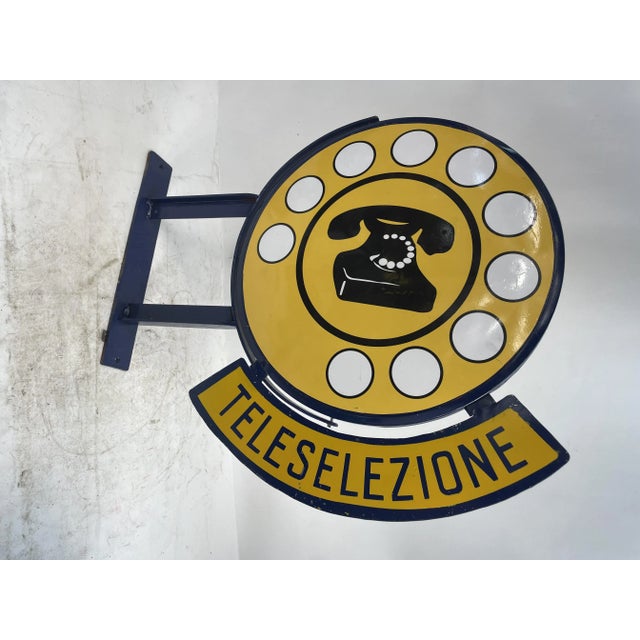 Industrial Double-Sided Teleselection Sign in Metal For Sale - Image 3 of 13