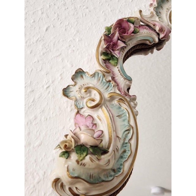 Vintage Baroque Wall Mirror from the Rudolf Kämmer Porcelain Manufactory, 1950s For Sale - Image 10 of 18