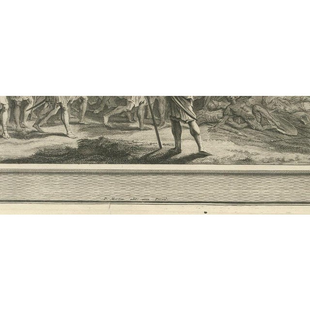 18th Century Pieter Mortier, Achan Punished and Joshua Commands the Sun to Stand Still, 1700, Engraving For Sale - Image 5 of 12