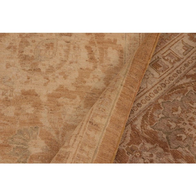 Beige 1990s 1990s Bohemian Sun Faded Brown/Beige Hand Knotted Wool Rug - 10'1" X 13'8" For Sale - Image 8 of 10