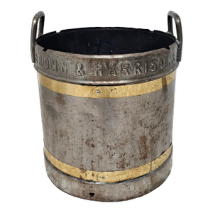 Early 20th Century Brown & Harrisons Southampton Brass Mounted Steel Bucket Planter