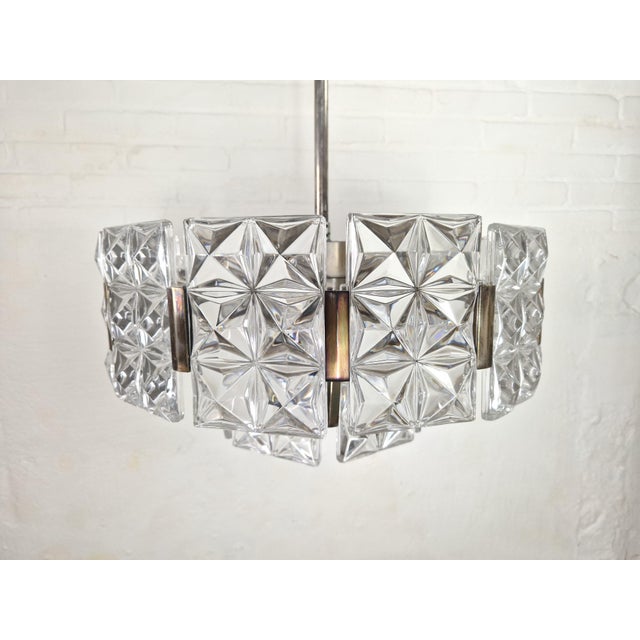 Vintage Crystal Pendant by Egon Hillebrand for Hillebrand Lighting, 1960s For Sale - Image 6 of 14