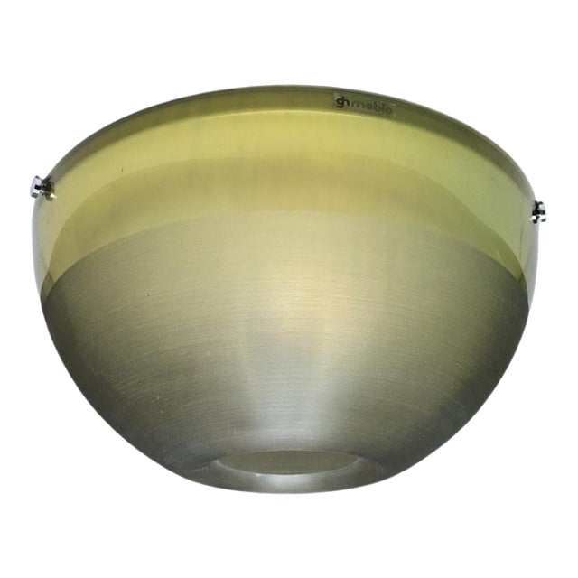 1970s Modern Gio Ponti Inspired Hemispherical Ceiling Lamp, Meblo Guzzini Production For Sale