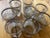 Industrial Vintage Cera Dow Jones Industrial Average Rocks Glasses, 1958–1968, Set of 8 For Sale - Image 3 of 4