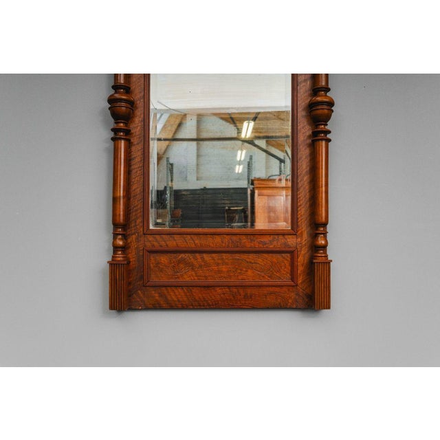 Brown Gründerzeit Wall Mirror in Walnut, Late 19th Century For Sale - Image 8 of 13