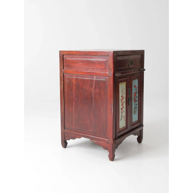 Wood Vintage Chinese Nightstand For Sale - Image 7 of 10