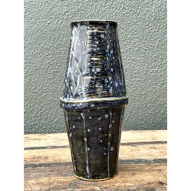 Vintage Original Studio Pottery Vase For Sale - Image 4 of 12