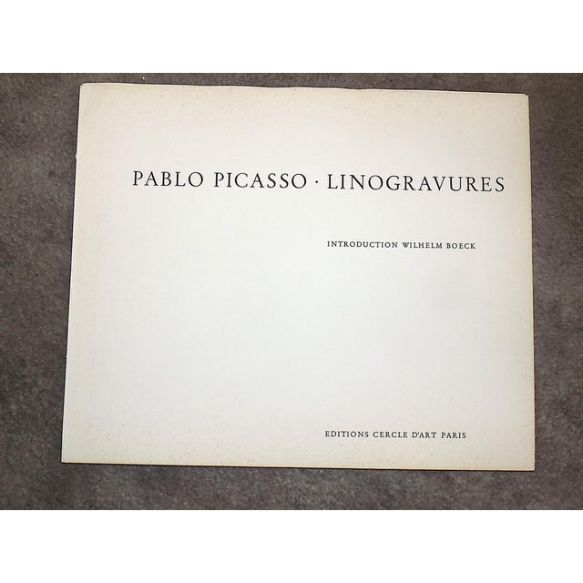 Burnt Umber Vintage LTD Ed. Mid 20th Century "Pablo. Picasso Linogravures" - Set of 10 Linogravures For Sale - Image 8 of 12