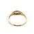Refined 18K yellow gold signet ring showcasing a single marquise-cut diamond totaling approximately 0.58 carats in a...