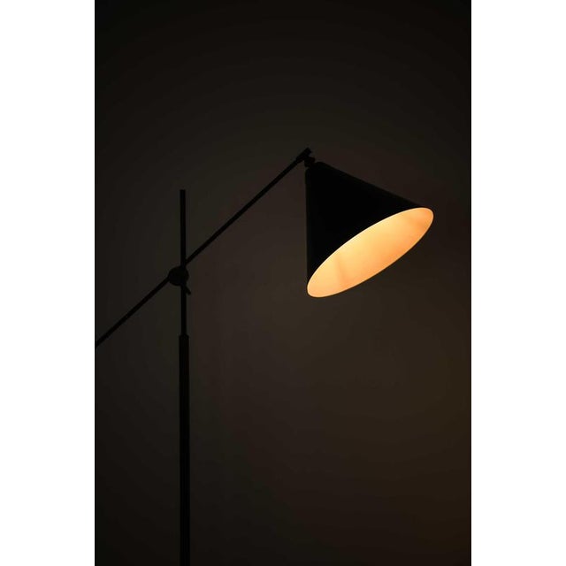 Danish Modern Floor Lamp in Brass and Lacquer attributed to Thomas Valentiner, 1960s For Sale - Image 10 of 11