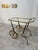 1950s Italian Brass and Glass Bar Cart With Bottle Holder, 1950s For Sale - Image 5 of 9