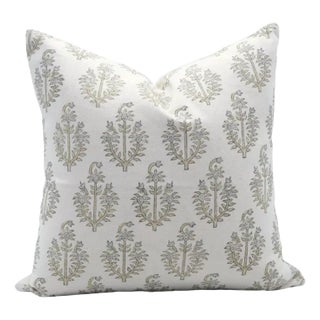 Fabdivine Floral Block Print Pillow Cover 14x36 Inch Duck Canvas- Neelgagan For Sale