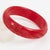 Red Bakelite Carved Bracelet Bangle Magenta Red Marble For Sale - Image 8 of 8