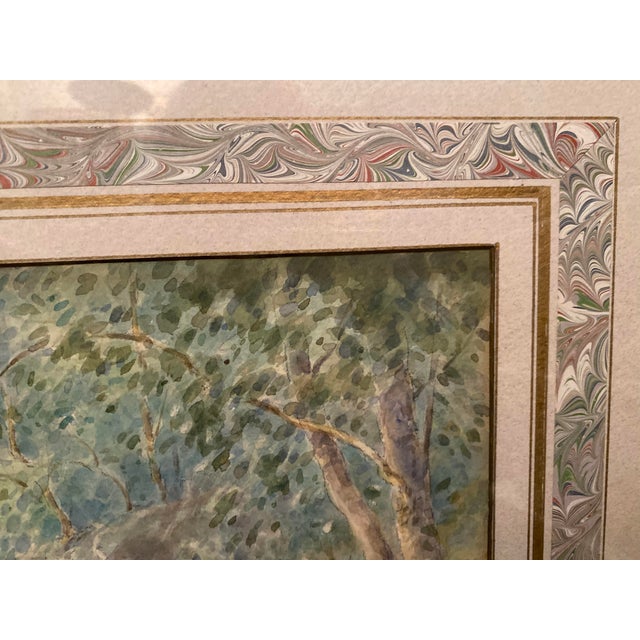 Carroll Colby Child Listed Artist Wooded Landscape Watercolors - a Pair For Sale - Image 11 of 13