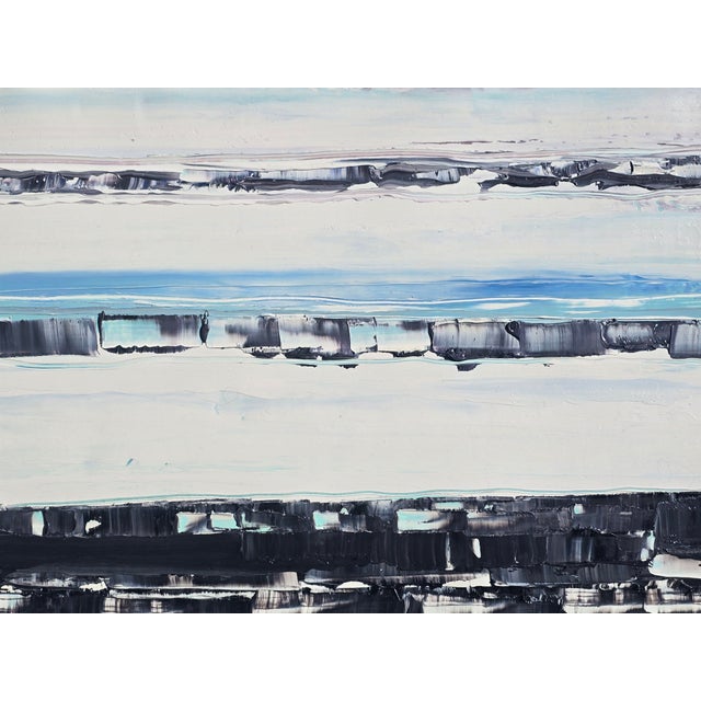 Abstract Contemporary Abstract Seascape — Original Oil Painting by Diane Grant | Unframed For Sale - Image 3 of 8
