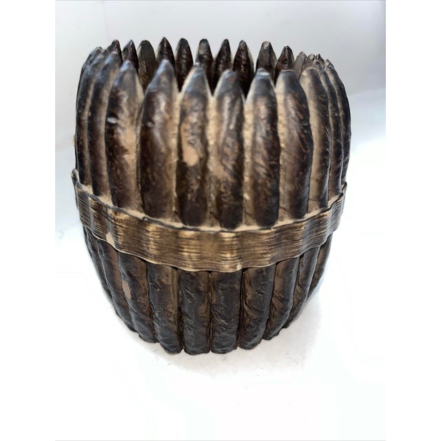 Villeroy & Boch Antique Villeroy & Boch Mettlach Trompe L’Oeil Cigar Spill Vase, C. 1844–1860 For Sale - Image 4 of 9