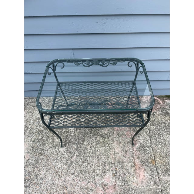 Vintage Wrought Iron Outdoor Patio Table For Sale - Image 12 of 12