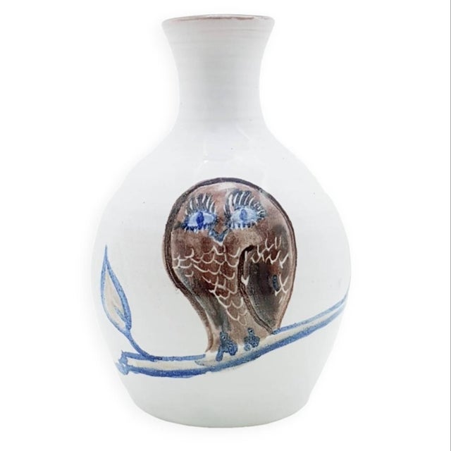 Handmade Owl Vase by Michel Spire, 1960s For Sale - Image 13 of 13