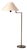 Brass Floor Lamp with Fabric Shade, 1990s For Sale