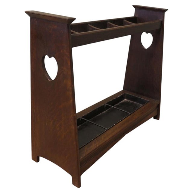Wood Liberty Arts and Crafts Oak Umbrella Stand, 1880 For Sale - Image 7 of 7